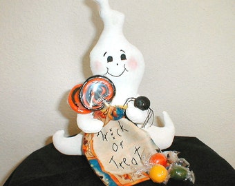 Halloween Ghost Doll, Primitive Ghost Sewing Pattern, Easy PDF Pattern, Instant Download