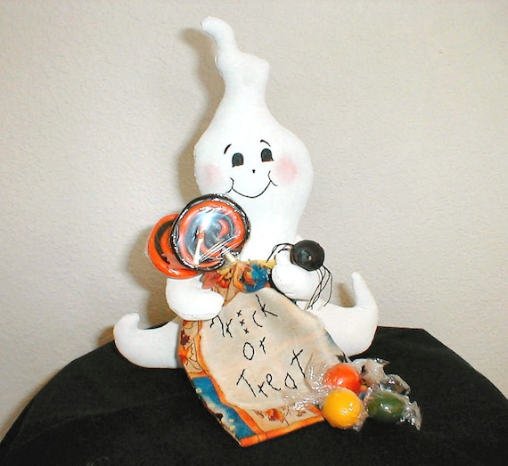 Whimsical Halloween Ghost Doll Pattern - Simple Instructions, Digital Download