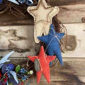 The stars on a wreath.