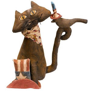 Primitive Patriotic Cat Doll / Sewing Pattern / Holiday PDF / Instant Download image 1