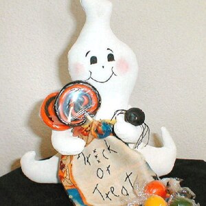 Whimsical Halloween Ghost Doll Pattern - Simple Instructions, Digital Download