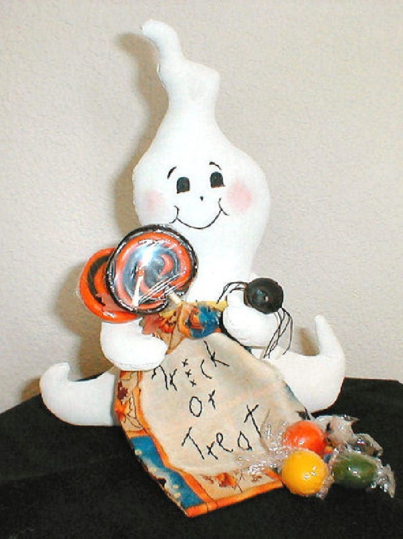 Whimsical Halloween Ghost Doll Pattern - Simple Instructions, Digital Download
