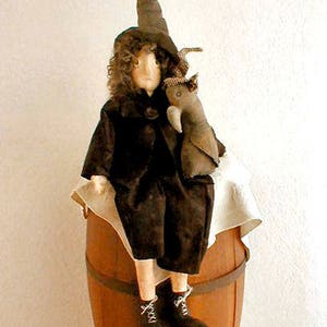 Halloween Witch and Crow Doll / Pinchlips Patootie Sewing Pattern / Primitive PDF / Instant Download image 4