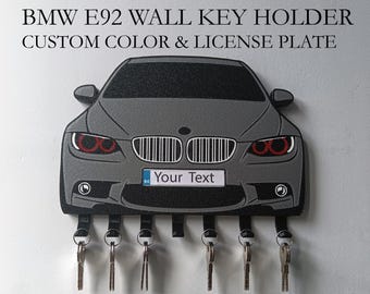 BMW E92 sleutelhouder-hanger-sleutelhanger-sleutelhanger-aangepaste kleur gepersonaliseerd – muurdecoratie – cadeau voor hem – autoliefhebber garage autoaccessoires