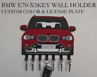 BMW E70 キーホルダー-ハンガー-キーラック-キーチェーン-カスタムカラーパーソナライズ-壁装飾-彼へのギフト-カーラバーガレージカーアクセサリー
