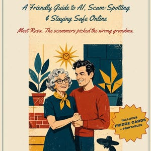 AI Guide for Seniors: Large-Print AI & Scam Safety, Family Code Word, Gift for Grandparents, Instant Download