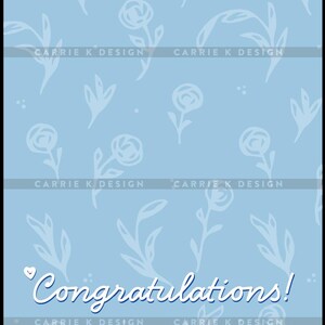 Blush Peonies Printable Downloadable Birthday Card