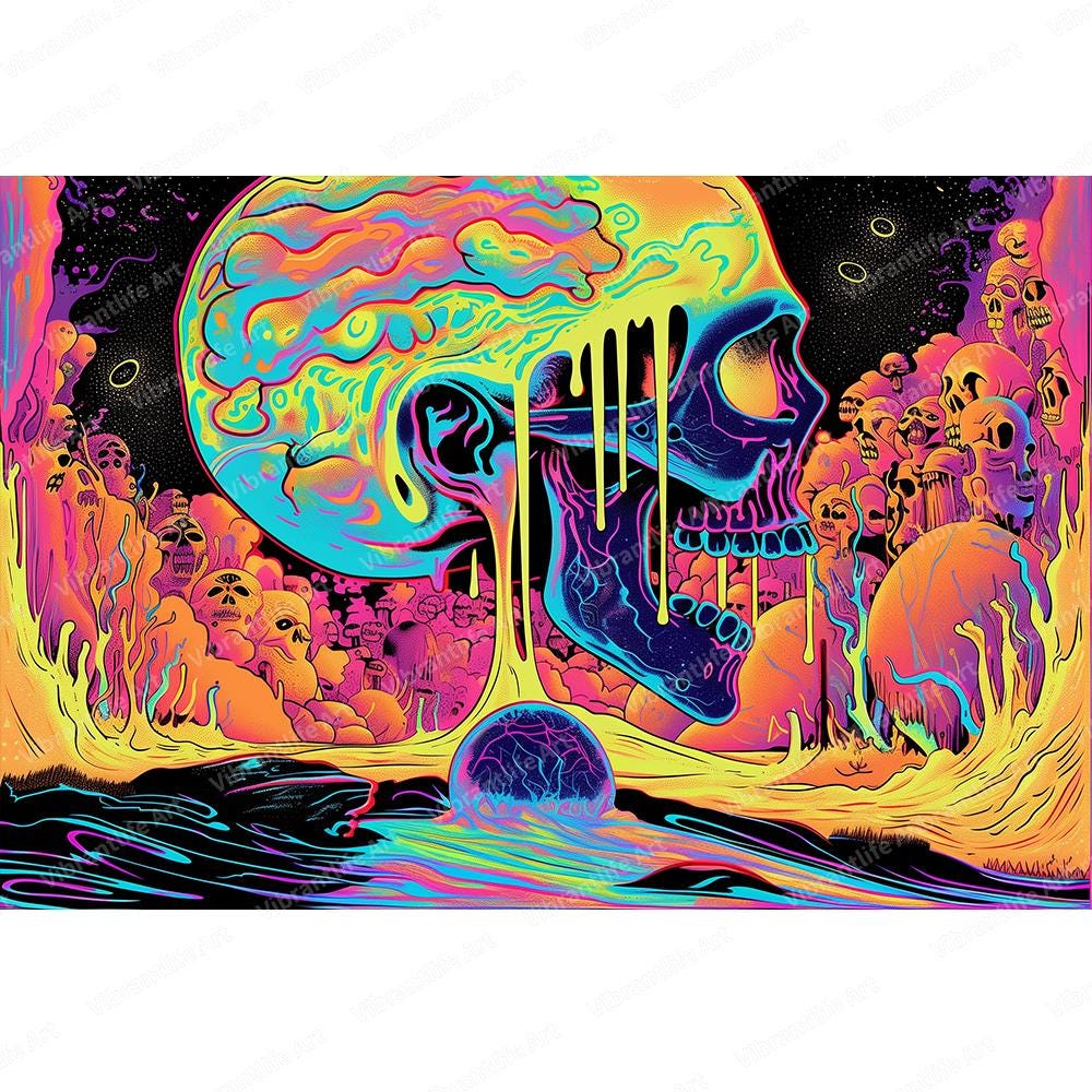 Tatouages éphémères Fluo UV - 20 Feuilles, Réaction Lumière Noire, 170 Motifs, Neuf
