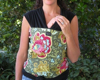 Baby Sling-ORGANIC BABY Wrap Sling Carrier-Rose-DvD Included-One Size Fits All