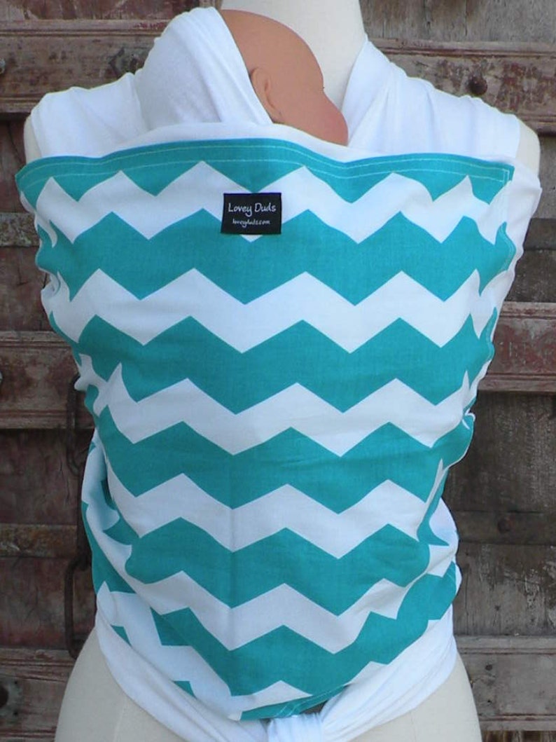 ORGANIC COTTON Baby Wrap Sling Carrierteal Chevron on Etsy