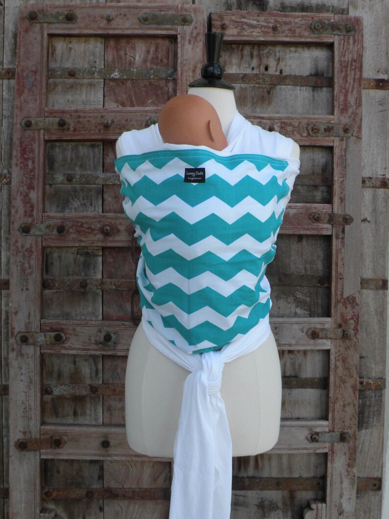 ORGANIC COTTON Baby Wrap Sling Carrierteal Chevron on Etsy