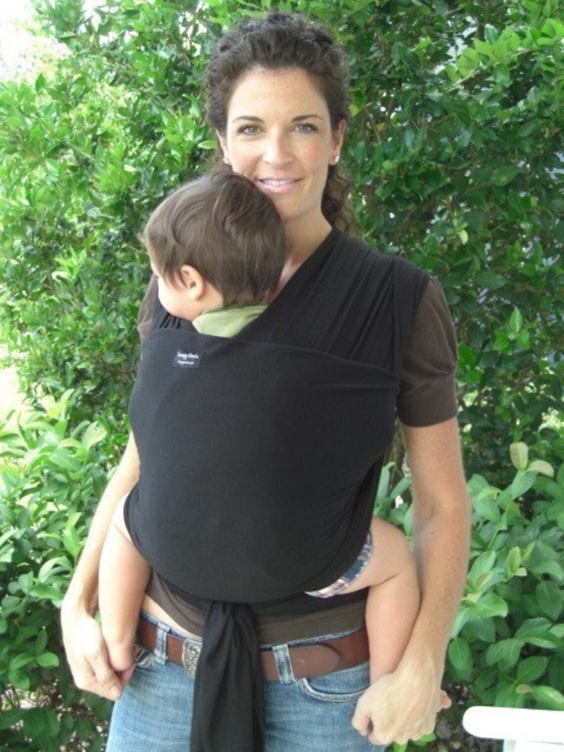 Organic Cotton Baby Wrap Sling Carrierblacknewborn to Etsy