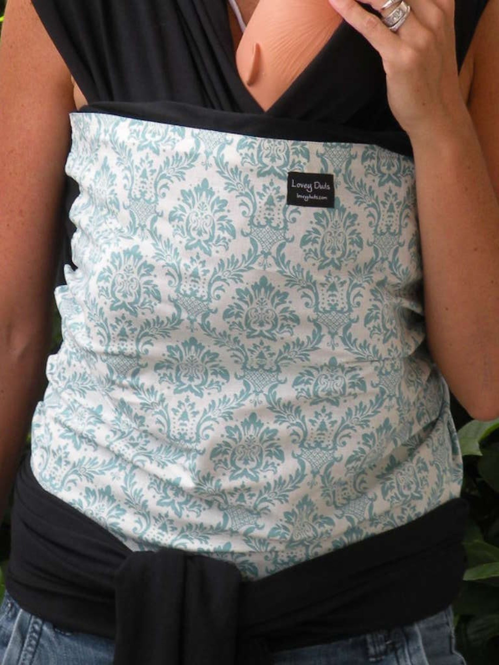 ORGANIC COTTON Baby Wrap Sling Carrierteal Damask on Etsy