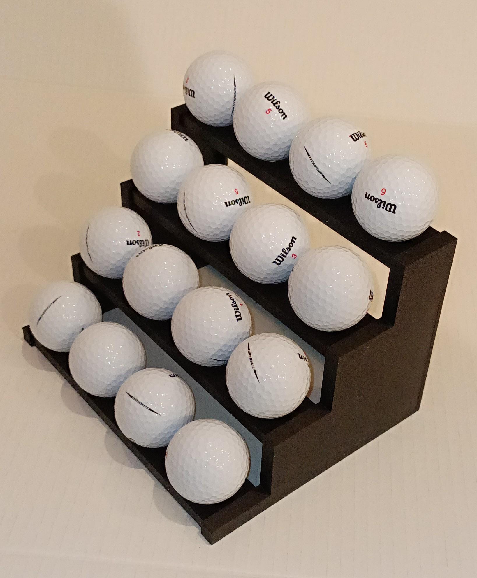 TWO 16 Golf Ball Display Stands. (Hold 32 Balls Total)Table or Wall Mount.  (Balls Pictured Not Included)