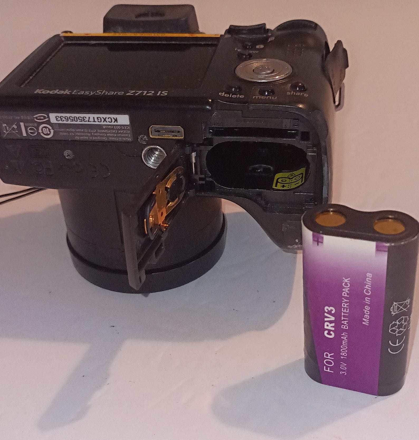 Vhbw Batteria Ricaricabile Compatibile Kodak EasyShare Z712 IS, Z812 IS, Z8612 IS, ZX1 – 1520mAh, 3,6V, Li-Ion Sostituisce RB50 Klic-8000 - copertina