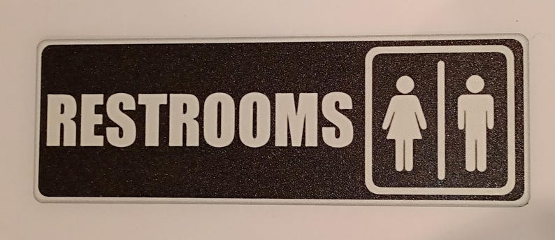 RESTROOMS Sign 3