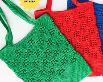 Crochet Mesh Markttasche Muster | Einfache DIY Summer Tote (PDF-Muster)