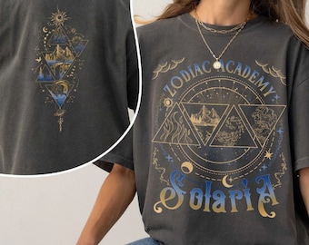 Zodiac Academy Graphic Tee - Astrology and Magic Novel Shirt for Fantasy Fans - Ideal Gift for Zodiac and Book Enthusiasts