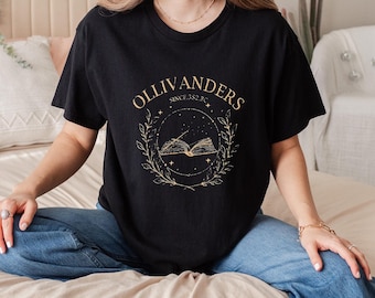 Magical Wand Shop T-Shirt, Wizarding World Tee, Book Lover Shirt, Fantasy Magic T-Shirt, Wizard Inspired Gift For Readers And Fans