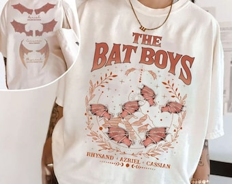 The Bat Boys Shirt, Night Court Inspired Tee, Fantasy Book Lover Gift, Women’s Casual Graphic T-Shirt, ACOTAR Fans, Dark Fantasy Clothing
