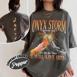 Fourth Wing Series Shirt For Fan, Brave The Dark Onyx T Shirt, Dragon Lover Tee, Fantasy Bookish Gift, Rider Quadrant Fan Merch Tee