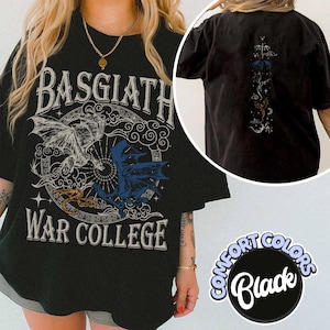 Basgiath War College Comfort Color T-Shirt Fourth Wing Dragon Rider Shirt Riders Quadrant Fantasy Bookish 2-Sided Comfort Colors Tee