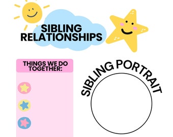 Occupational Therapy Sibling Relationships Worksheet 3 Pack