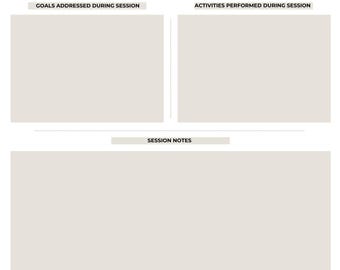 Occupational Therapy Session Planning Sheets (Bundle of 50)