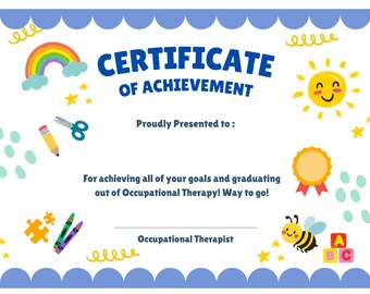 Occupational Therapy Certificate of Completion