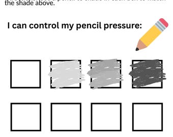 Occupational Therapy Improving Pencil Pressure Worksheet
