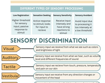 Occupational Therapy Sensory Processing Infographic
