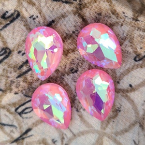 Elektryczny róż 18 x 13 mm Szkło gruszkowe 4 szt.