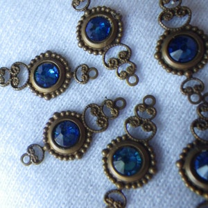 Bermuda Blue Crystal Spyglass Filigree Drops 6 Pcs image 3