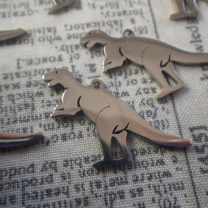 T Rex Charms 24x20mm Stainless Steel 6 Pcs