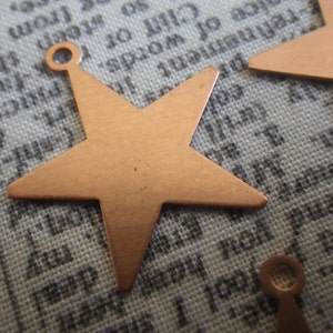 Bright Star Copper Enameling Blanks 25mm Charms 4 Pcs