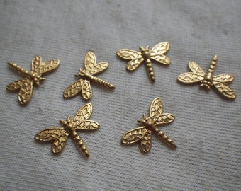 Stampi in ottone vintage Dragonfly 14x10mm 12 pezzi