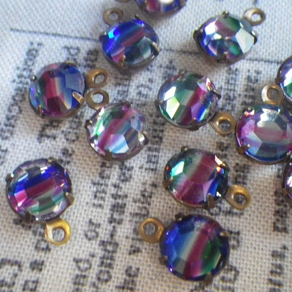 Iris Vintage Crystal Chaton ss30 Druppels 6 stuks