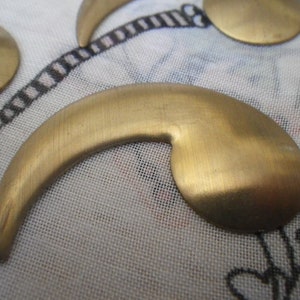 Clearance - Large Comma Stampings 39x22mm 4 Pcs