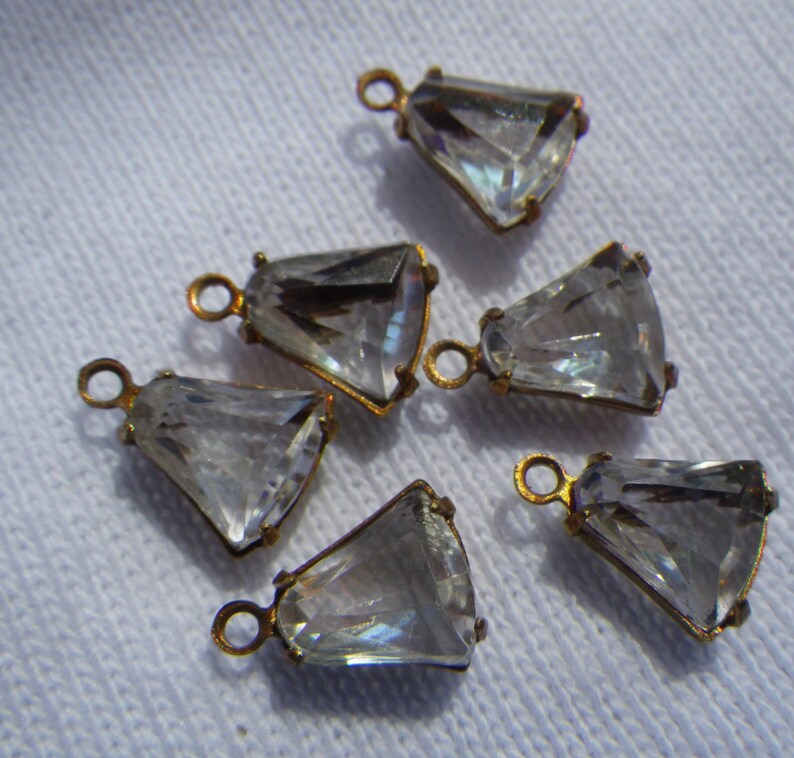 Crystal Clear Tiny Bell Drops One Loop 8mm 6 Pcs Etsy