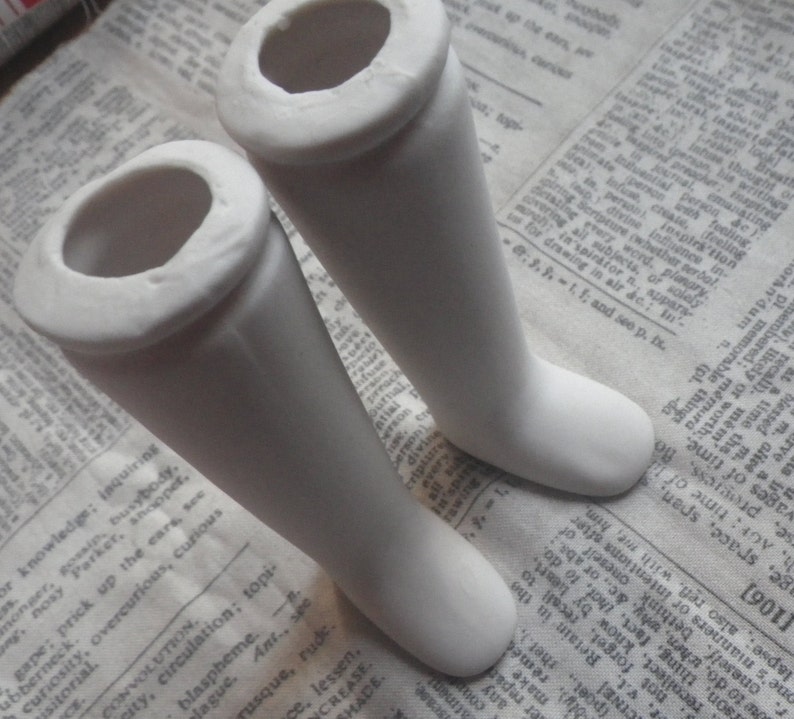 Vintage Bisque Baby Doll Legs 3 25 Inches One Pair Etsy - image !   0