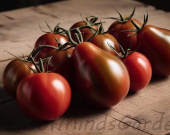 Japanese Black Truffle Tomato Seeds – Rare Heirloom Pear-Shaped Black Tomato, Organic Non-GMO Exotic Garden Variety