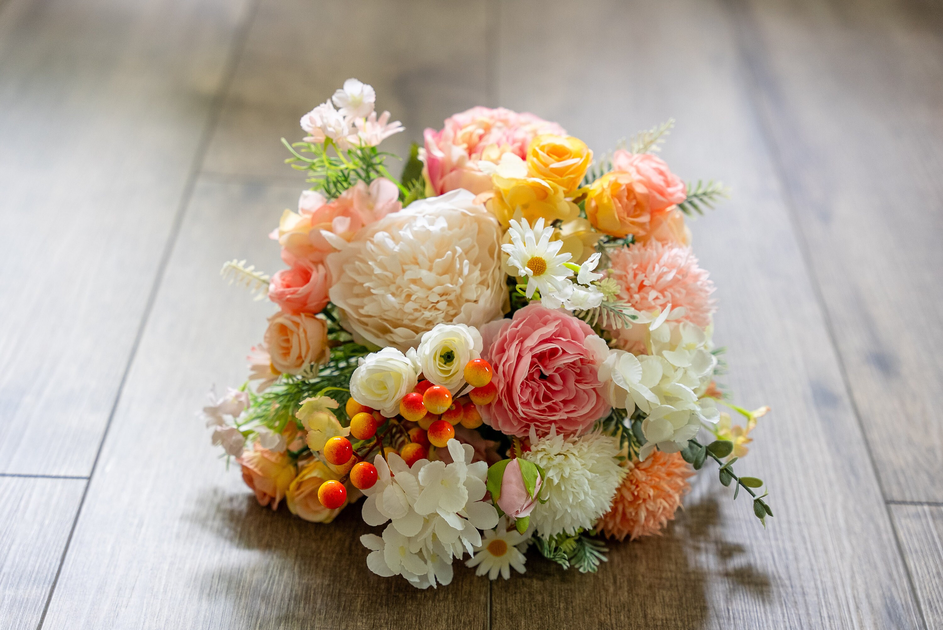 【希少品】BEAUTIFUL WEDDING FLOWERS Peach/blush/ivory Wedding Bouquet, Elegant Wedding Bouquet