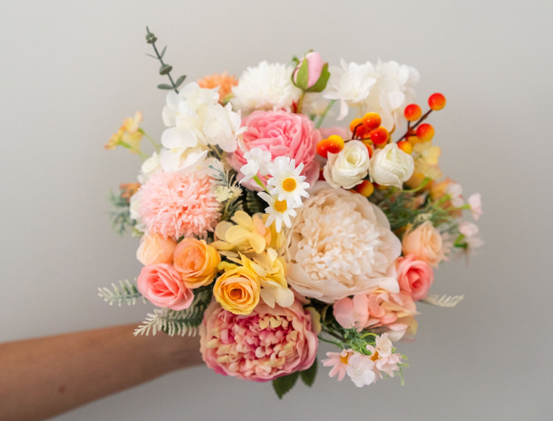 Peach/Blush/Ivory Wedding Bouquet