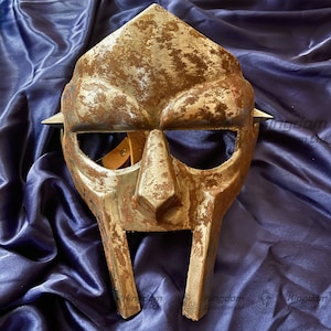 Rusty MF DOOM Mask Mad-villain Steel Face Armor Medieval Hand-Forged Mask