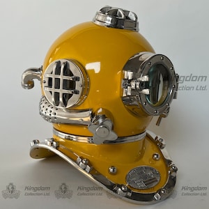Yellow Diving Helmet US Navy Deep Sea Divers Helmet Nautical Gift
