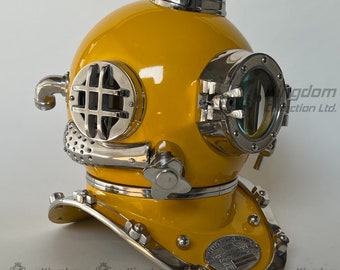 Yellow Diving Helmet US Navy Deep Sea Divers Helmet Nautical Gift