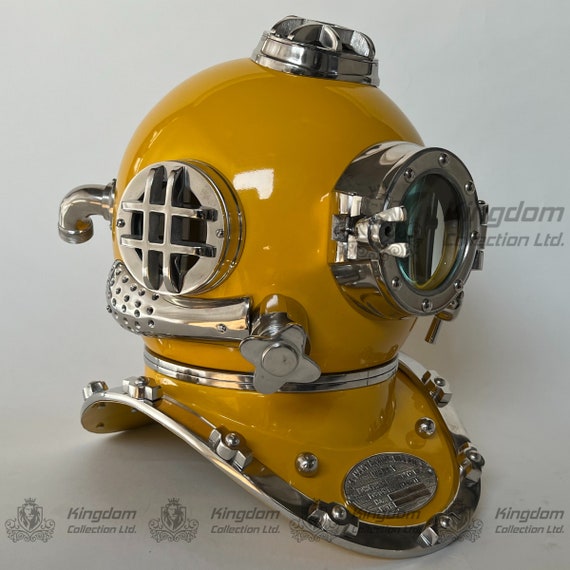 【送料無料】展示品 HELMET DIVE(ヘルメットセンスイ) メンズ 3WJ ダイビング3点セット HM-711 ブラック×イエロー MOIイ2 Yellow Diving Helmet US Navy Deep Sea Divers Helmet Nautical Gift