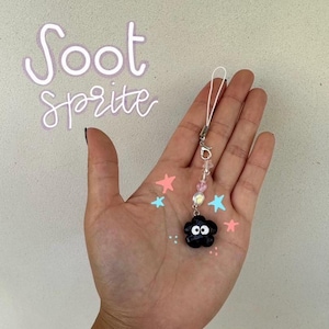 Soot Sprite Charm| Handmade Polymer Clay Keychain Charm| Kawaii Charm Keychain
