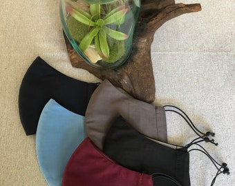 Adult/Teen Size Reusable and Adjustable Face Mask with Filter Pocket
