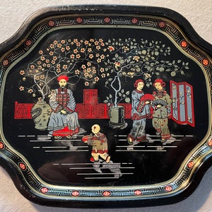 Vintage Asian Inspired Elite Tray Made in England